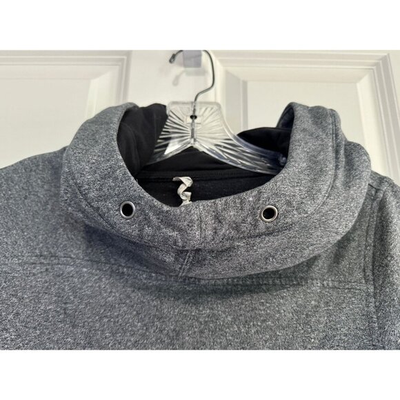 Lululemon Split Pullover Hoodie Sweatshirt Charcoal Gray Speckled Black Womens 4 - Picture 3 of 7